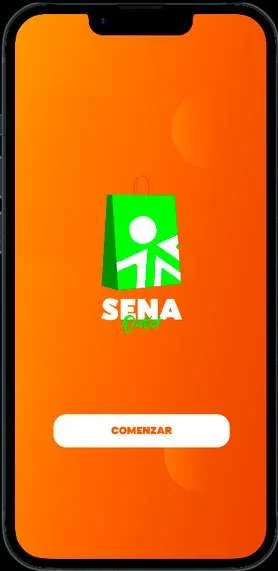App SENA Outlet: pantalla de bienvenida