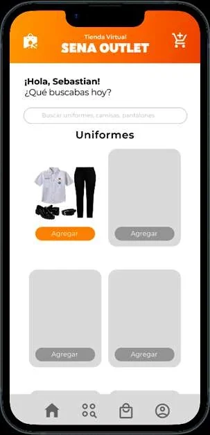 App SENA Outlet: catálogo de uniformes