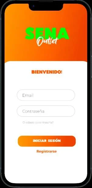 App SENA Outlet: inicio de sesión