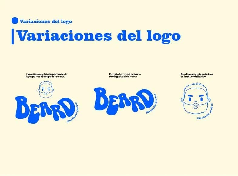 Variaciones del logo: completo, horizontal e isotipo