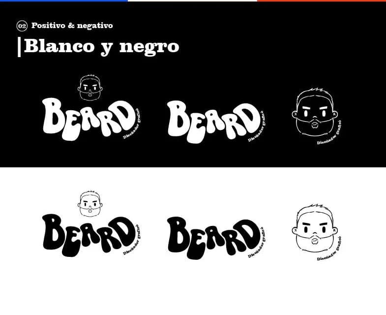 Versiones del logo en positivo y negativo